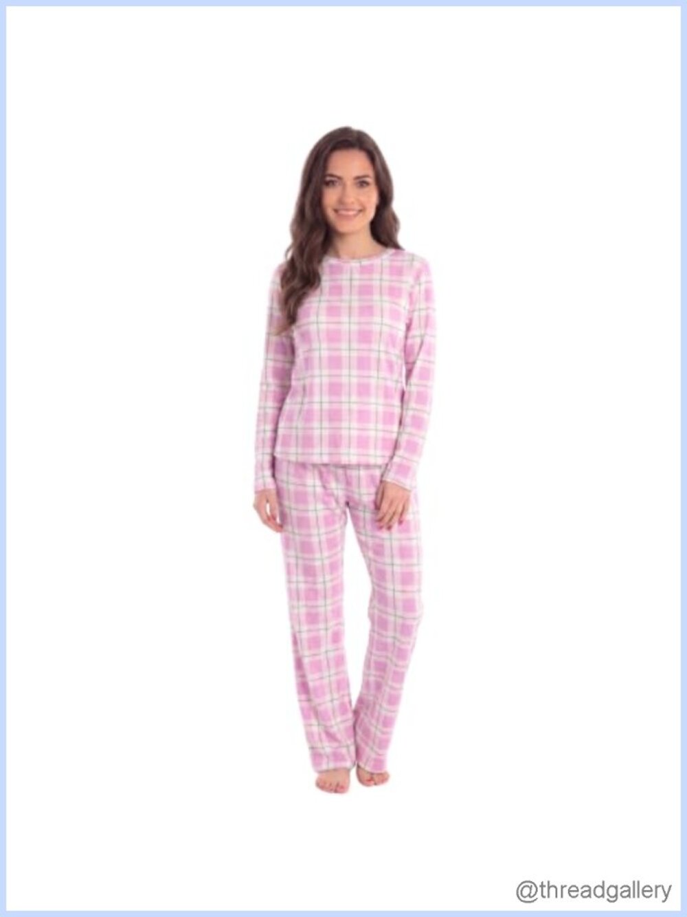 Women's Fleece Pajama Set Long Sleeve 2-Piece Matching Sleepwear Lounge